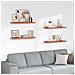 Scaffale da parete 4 pcs Rosso 80 x 23,5 x 4 cm - Foto miniatura 2