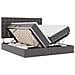 Letto con contenitore e LED Grigio 180 x 200 cm Pelle sintetica - Foto miniatura 1