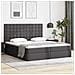 Letto con contenitore e LED Grigio 180 x 200 cm Pelle sintetica - Foto miniatura 2