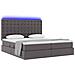 Letto con contenitore e LED Grigio 180 x 200 cm Pelle sintetica - Foto miniatura 3