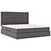 Letto con contenitore e LED Grigio 180 x 200 cm Pelle sintetica - Foto miniatura 7