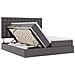 Letto con contenitore e LED Grigio 180 x 200 cm Pelle sintetica - Foto miniatura 9