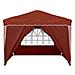 Tenda per feste a pop-up 288 x 288 x 245 cm Terracotta - Foto miniatura 7