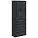 Set di armadi 2 pcs Nero 66 x 34,5 x 87 cm Legno ingegnerizzato - Foto miniatura 1