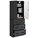 Set di armadi 2 pcs Nero 66 x 34,5 x 87 cm Legno ingegnerizzato - Foto miniatura 2