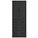 Set di armadi 2 pcs Nero 66 x 34,5 x 87 cm Legno ingegnerizzato - Foto miniatura 4