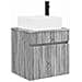 Mobile lavabo da parete Sonoma grigio 49 x 41 x 63 cm - Foto miniatura 1