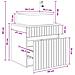 Mobile lavabo da parete Sonoma grigio 49 x 41 x 63 cm - Foto miniatura 7