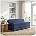 Divano Letto Pieghevole Blu 120 x 60 x 49 cm Tessuto - Foto miniatura 2