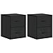 Mobiletto da notte a muro 2 pcs Nero 34,5 x 33 x 40 cm - Foto miniatura 1