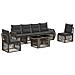Set Divano da Giardino 7 pz Grigio e Grigio Scuro polyrattan - Foto miniatura 1