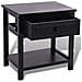 Comodino Nero In Legno - Foto miniatura 4
