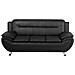Divano 3 Posti In Pelle Sintetica Nera Leira - Foto miniatura 24