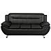 Divano 3 Posti In Pelle Sintetica Nera Leira - Foto miniatura 1