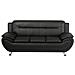 Divano 3 Posti In Pelle Sintetica Nera Leira - Foto miniatura 15