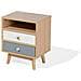 Comodino A Due Cassetti Marrone Fargo - Foto miniatura 4