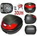 Bauletto Baule Moto Scooter 30 Litri Borse Valigia Piastra Universale Nero Opaco - Foto miniatura 1