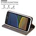 Custodia Compatibile Con Motorola Moto G5 Plus In Grigio Chiaro Marrone - Coperchio Protettiva Con Chiusura Magnetica, Funzione Stand E Tasca Per Le Carte - Foto miniatura 7