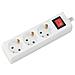 V-tac Vt-1113-5 Multipresa Ciabatta 3 Posti Eu Standard 16a Cavo 5mt Interruttore Luminoso - Sku 8763 - Foto miniatura 1