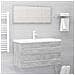 Set Mobili da Bagno 2 pz Grigio Cemento in Legno Multistrato - Foto miniatura 2