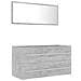 Set Mobili da Bagno 2 pz Grigio Cemento in Legno Multistrato - Foto miniatura 1