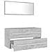 Set Mobili da Bagno 2 pz Grigio Cemento in Legno Multistrato - Foto miniatura 8