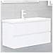 Mobile Lavabo Bianco 90x38,5x45 cm in Legno Multistrato - Foto miniatura 1