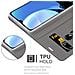 Custodia Compatibile Con Xiaomi Redmi 9t / Poco M3 In Grigio Nero - Coperchio Protettiva Con Chiusura Magnetica, Funzione Stand E Tasca Per Le Carte - Foto miniatura 5