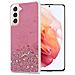 Custodia Compatibile Con Samsung Galaxy S21 5g In Rosa Con Glitter - Coperchio Protettivo In Silicone Tpu Flessibile Con Glitter Scintillanti - Foto miniatura 1