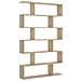 Libreria Misma, Scaffale Da Ufficio Multiuso, Mobile Biblioteca Portalibri A 6 Ripiani, 80x25h190 Cm, Rovere - Foto miniatura 2