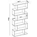 Libreria Misma, Scaffale Da Ufficio Multiuso, Mobile Biblioteca Portalibri A 6 Ripiani, 80x25h190 Cm, Rovere - Foto miniatura 3