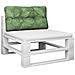 Cuscino Per Pallet Con Motivo A Foglie 70x40x12 Cm In Tessuto - Foto miniatura 3