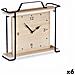 Orologio Da Tavolo Nero Metallo Legno Mdf 23 X 21 X 7 Cm (6 Unità) - Foto miniatura 1