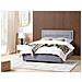 Letto Matrimoniale Con Contenitore Velluto Grigio Scuro 160 X 200 Cm Rouen - Foto miniatura 1