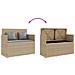 Panca Da Giardino Con Cuscini Beige In Polyrattan - Foto miniatura 5