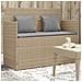 Panca Da Giardino Con Cuscini Beige In Polyrattan - Foto miniatura 8