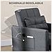 Poltrona Letto Singolo Reclinabile Su 3 Livelli Con Cuscino Extra, 69x82x85cm, Grigio - Foto miniatura 5