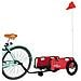 Rimorchio Da Bici Rosso Oxford E Ferro - Foto miniatura 3