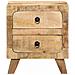 Comodino 40x32x46 Cm In Legno Massello Di Mango Grezzo - Foto miniatura 2
