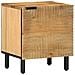 Comodino Marrone 40x33x46 Cm In Legno Massello Di Mango - Foto miniatura 1