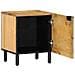 Comodino Marrone 40x33x46 Cm In Legno Massello Di Mango - Foto miniatura 2