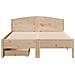 Letto senza Materasso 135x190 cm in Legno Massello di Pino - Foto miniatura 7