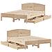 Letto senza Materasso 135x190 cm in Legno Massello di Pino - Foto miniatura 10