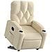 Poltrona Alzapersona Reclinabile Crema in Tessuto - Foto miniatura 3