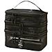 Borsa Organizer Portatile Per Trucchi A 3 Strati - Borsa Da Viaggio Per Cosmetici Black - Foto miniatura 1