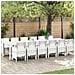 Set da Pranzo da Giardino  13 Pezzi Bianco Polirattan, Tavolo da Giardino  Bianco 200x100x73 cm Polirattan, Tavolo da Giardino  Bianco 150x100x73 cm Polirattan, Sedie da Giardino  4 pz Bianco Polirattan - Foto miniatura 2