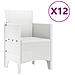 Set da Pranzo da Giardino  13 Pezzi Bianco Polirattan, Tavolo da Giardino  Bianco 200x100x73 cm Polirattan, Tavolo da Giardino  Bianco 150x100x73 cm Polirattan, Sedie da Giardino  4 pz Bianco Polirattan - Foto miniatura 5