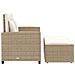 Divano da Giardino con Cuscini a 2 Posti Beige in Polyrattan - Foto miniatura 7