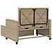 Divano da Giardino con Cuscini a 2 Posti Beige in Polyrattan - Foto miniatura 8