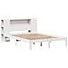 Letto Libreria senza Materasso Bianco 160x200 cm Legno di Pino - Foto miniatura 3
